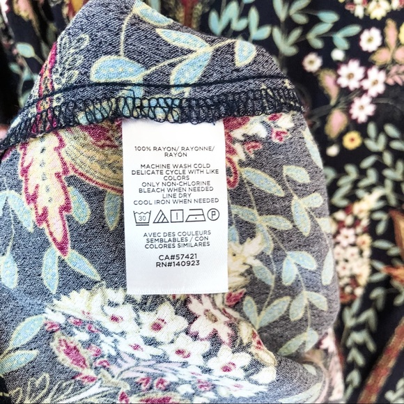 LOFT Floral Smocked Cuff Blouse - Picture 6 of 7